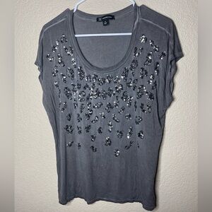 INC Leopard Sequin Top
